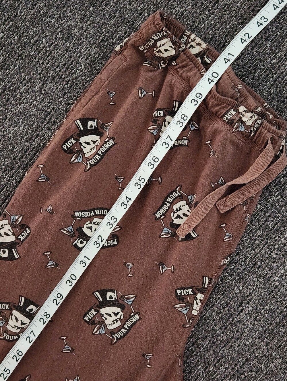 ☠️Mossimo Supply Co.☠️ - Brown/Black "Pick Your Poison" Drawstring Lounge Pant - Picture 13 of 15